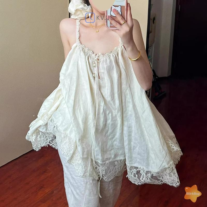 Đầm dây babydoll ren thoáng mát, phù hợp đi biển và du lịch