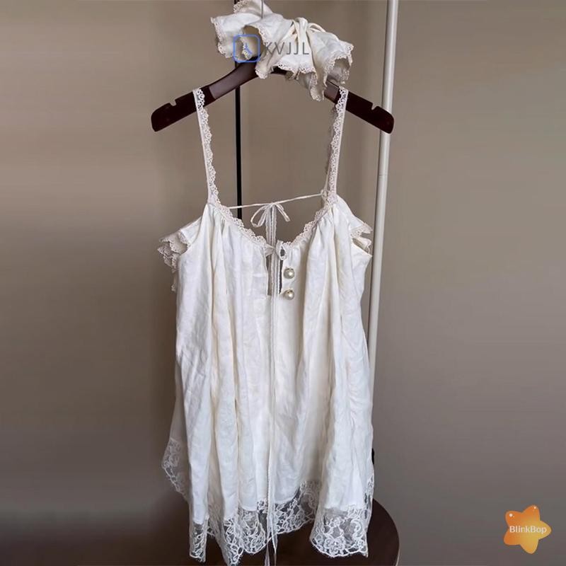 Đầm dây babydoll ren thoáng mát, phù hợp đi biển và du lịch