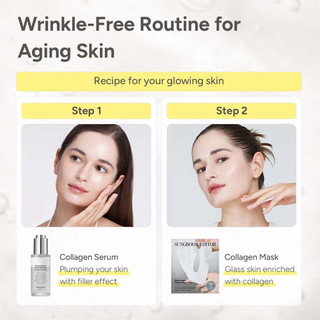 SUNGBOON EDITOR Deep Collagen Anti Wrinkle Cream In Serum 30ml Collagen Boosting AntiAging Serum With Moisturizing Cream Layer
