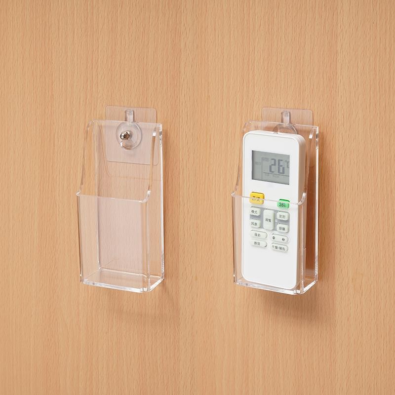 Hộp bảo quản điều khiển từ xa tivi/điều hòa, treo tường acrylic trong suốt, không đục lỗ