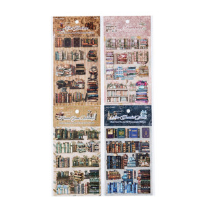 JIANWU Sách Triển Lãm Phòng Series Sách Vintage Phong Cảnh Chất Liệu Cắt Dán Sổ Lưu Niệm Nhãn Dán Sáng Tạo DIY Tạp Chí Văn Phòng Phẩm