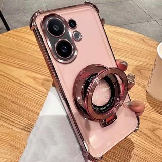 Ốp lưng VIVO V60 5G Ốp lưng di động TPU cho VIVO V60 V 60 V2511 Ốp lưng silicon mềm mạ chống sốc Vỏ bảo vệ có giá đỡ từ tính