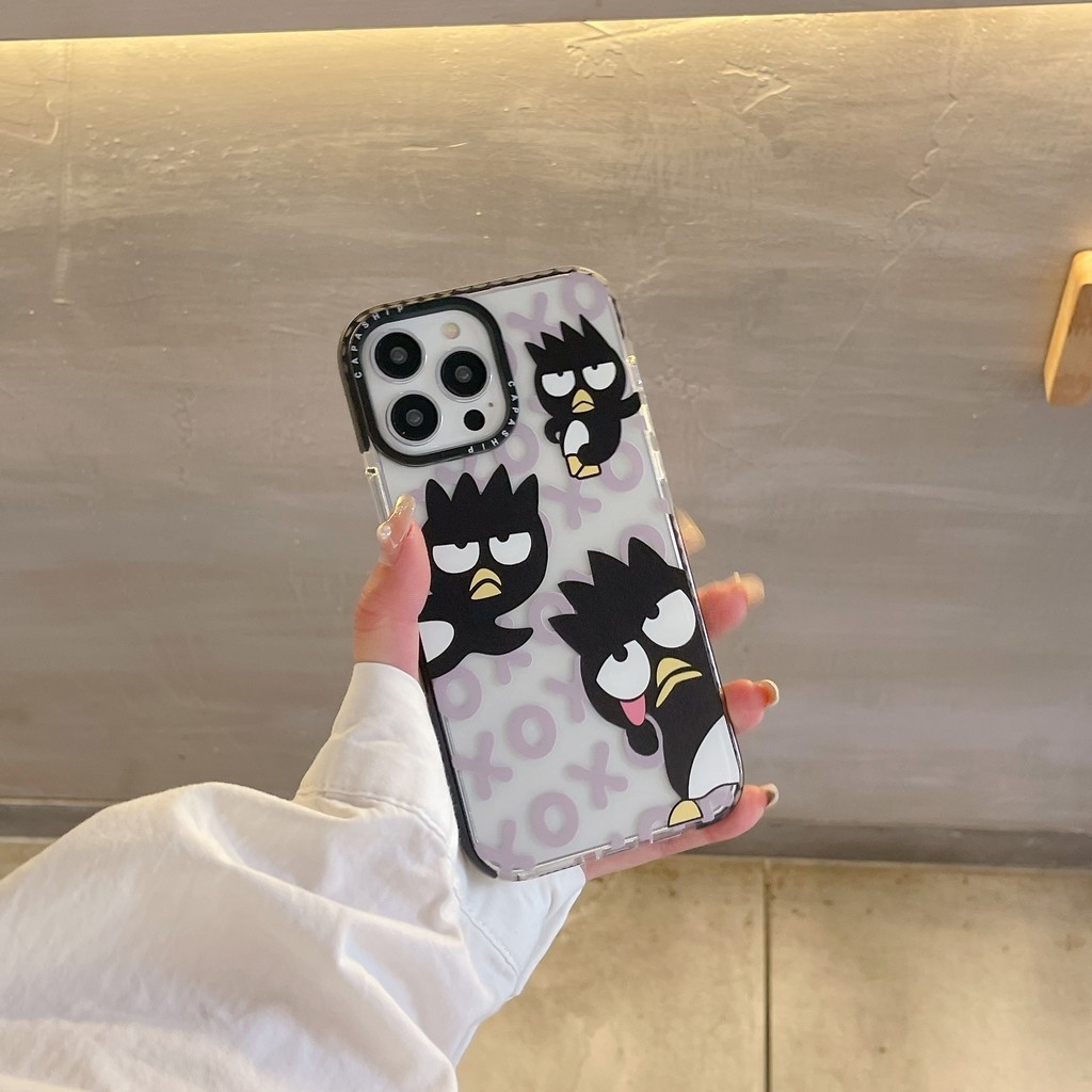 CAPASHIP BADTZ-MARU XO PANDAB HANAMRU Vỏ mềm hình chim cánh cụt mát mẻ Tương thích cho iPhone 17 Pro Max Air Plus 16 / 15 / 14 / 13 / 12 / 11 / X / XS / XR / SE / 8 / 7 / 6