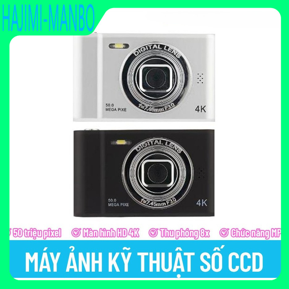 📸📸Máy Ảnh Số 4K 50MP | Cảm Biến CCD Chuyên Nghiệp | Chống Rung/Thiết Kế ...