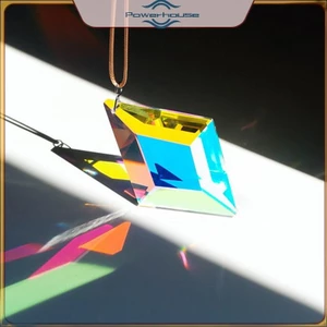POWER Crystal Chuông gió Lăng kính Sun Catchers Trang sức thủ công Mặt dây chuyền sân vườn Cầu vồng Chaser Trang trí Cửa sổ Trang trí sân vườn.