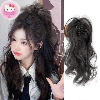 Moonlights Tổng Hợp Móng Vuốt Kẹp Đuôi Ngựa Tóc Ngắn Xoăn Tự Nhiên Đuôi Giả Tóc Cho Nữ Đuôi Ngựa Hairp EN