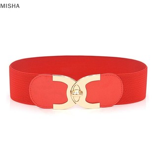 Misa Buckle Co Giãn Thắt Lưng Rộng Rộng Cummerbund Dây Thắt Lưng Phụ Kiện Nữ