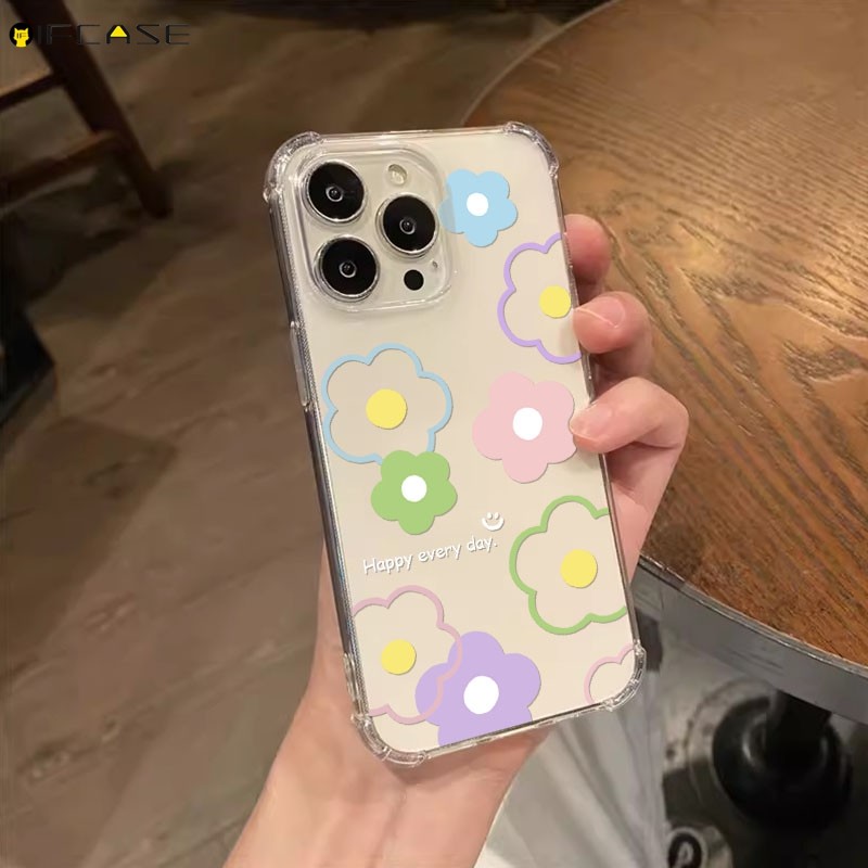 Dành Cho Vivo V70 Elite FE V60 V50 V50E Lite S50 S30 Y51 Pro Mini Y37T Y31D Y31 Y29 Y29S Y21 Y21D Y11D Y11 Y05 G3 T5X Ốp Điện Thoại Đơn Giản Nhiều Màu Sắc Đường Xanh Hoa Vỏ Mềm