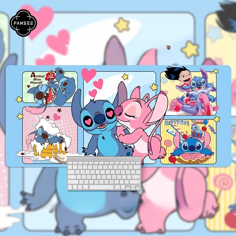 Stitch Mouse Pad Lớn Anime Hoạt Hình Mousepad Dễ Thương Tùy Chỉnh Laptop Để Bàn Miếng Lót Máy Tính Chơi Game Bàn Phím Phụ Kiện