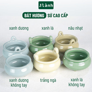 Bát Nhang Trầm Hương 3 Lành Bằng Sứ Cao Cấp Màu  Phong Thủy Trang Trí Bàn Thờ Dâng Hương