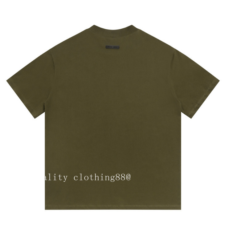 Chất lượng cao FEAR OF GOD STATE Phong cách Preppy Sản phẩm mới Áo thun ngắn tay in hình