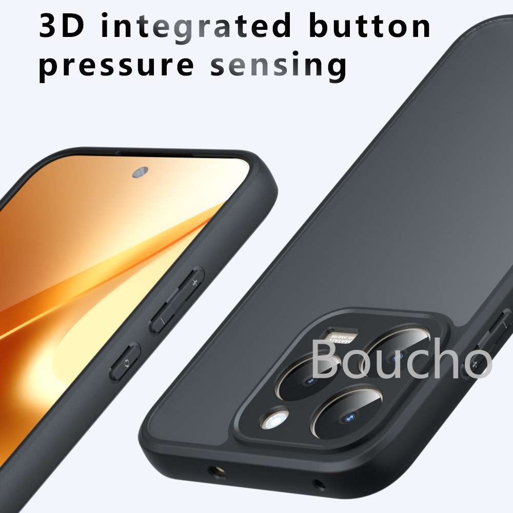 Ốp Điện Thoại Trong Suốt Mờ Cho Realme 15T Realme15T 5G Giáp Chống Sốc Chống Vân Tay Mặt Sau Bìa Cứng