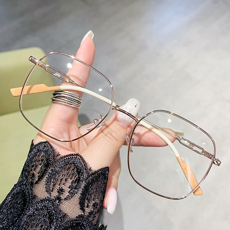 Nhật Bản Khung Kính JS1144 - Kim Loại Super Nhẹ, Vuông Nhỏ Phẳng Đa Giác, Thích Hợp Thời Trang Cho Nam Và Nữ Cận Thị