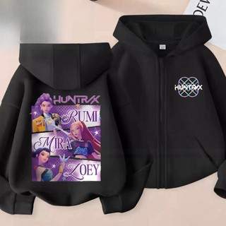 Trẻ Em Kpop Demon Hunters Áo Khoác Zip Up Áo Bé Gái Bé Trai Anime In Áo Khoác Ngoài Hàng Đầu
