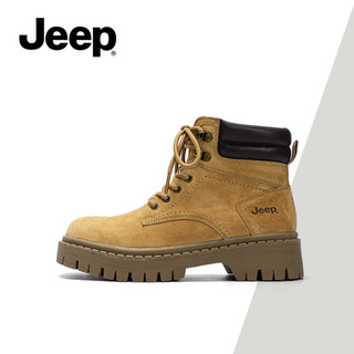 Giày bốt ngắn đế dày JEEP dành cho nữ mùa thu cổ điển Giày bốt Martin cao cấp dành cho nữ