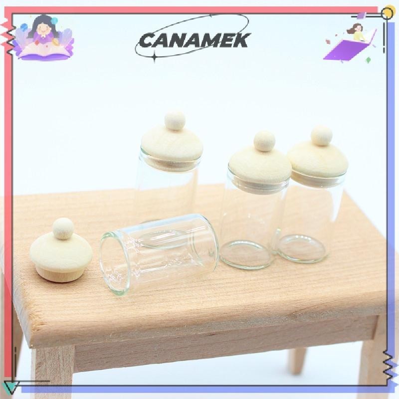 CANAMEK Lọ Thủy Tinh Trong Suốt 4:1 Nhà Búp Bê Thu Nhỏ Trang Trí Nhà Bếp CSF