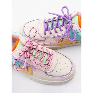 1 Cặp Chấm Tròn Họa Tiết Xoắn Ốc Retro Màu Khối Sneaker Dây Giày Huấn Luyện Đức Dây Giày - Phong Cách Mới