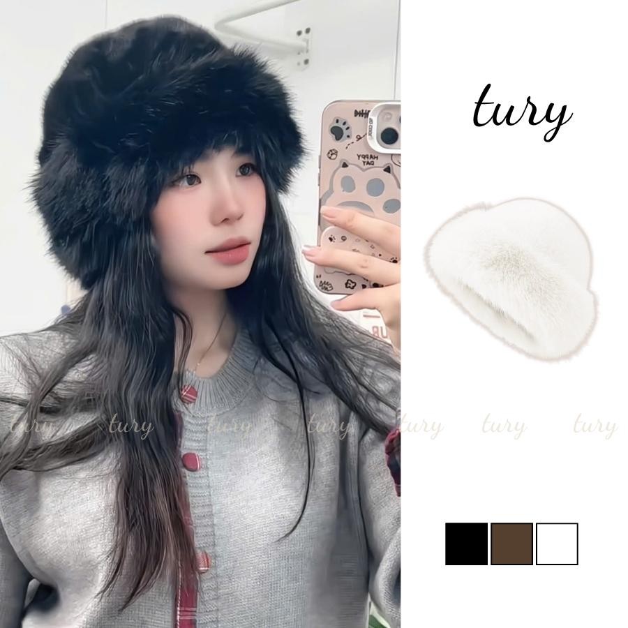 Mũ Bucket Unisex Nam Nữ - Tury - Mũ miki Lông unisex, tròn không vành - NV069