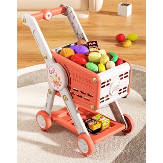 Đồ Chơi Xe Đẩy Siêu Thị Cỡ Lớn, Kèm Hoa Quả 31–42 Chi Tiết – Chất Liệu ABS Cao Cấp An Toàn Cho Bé