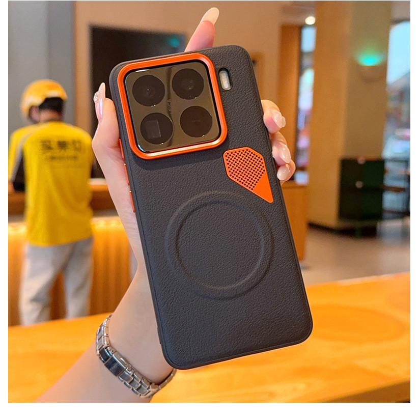Thích hợp cho Xiaomi 15spro Vỏ Điện Thoại Vàng Giáp Tản Nhiệt Xiaomi 14 / 15 Vỏ Từ Tính 15pro Vỏ Bảo Vệ 14pro