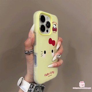 Ốp Lưng Cho Iphone 7Plus 15 13 11 16 12 14 Pro Max XR XS X MAX 13 15 16 14 Plus Ngọt Ngào Đơn Giản Đáng Yêu Hello Kitty Màu Kẹo 2 Trong 1 Bìa Mềm
