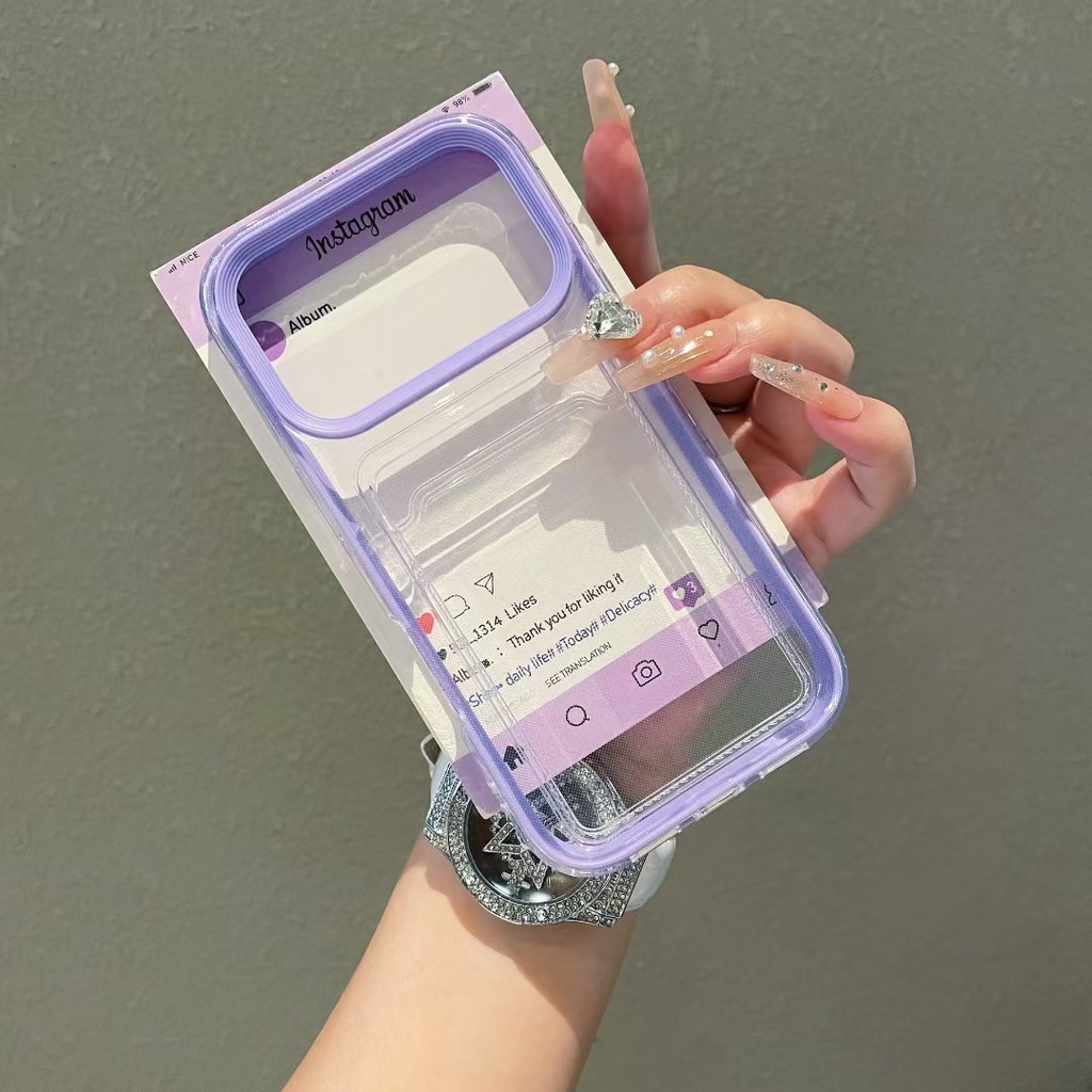 Ốp điện thoại cứng pha lê trong suốt sang trọng phù hợp cho iPhone 17 16 15 14 13 12 11 Pro Max Plus 17Air Ốp lưng