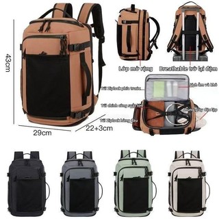 Ba Lô Du Lịch Đa Năng Unisex - Túi Thể Thao & Laptop 15.6 Inch /Chống nước phún xạ, Ngăn Rộng