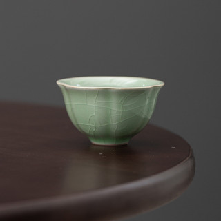 Bộ cốc trà Kung Fu gốm Ge Lò Ru Kiln, 4 chiếc, mở lát, dùng cho gia đình