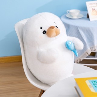 PLUS Con dấu dễ thương Đồ chơi sang trọng Làm dịu và làm dịu Gối ngủ, Gối cói dễ thương, Quà tặng sinh nhật cho trẻ em Kawaii Trang trí nhà cửa Quà tặng cho bạn bè