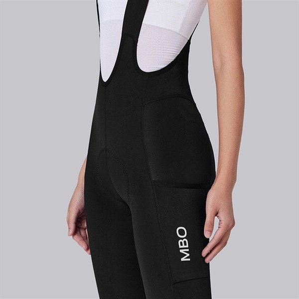 T130C - Quần Đạp Xe MBO Nữ 3/4 Cargo Bib Tights Black