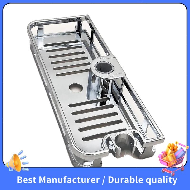 1 Cái Đa Năng Tổ Chức Phòng Tắm Nâng Cần Có Thể Tháo Rời Đế Bạc ABS Không Khoan Xà Phòng Giá Đỡ Khay Tắm