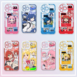 Ốp Điện Thoại Cho IPhone 16E 16 Pro Max 6 6S 7 8 Plus X XS MAX XR SE4 Anime Dễ Thương Bocchi The Rock Silicone Mềm Hoạt Hình Trong Suốt