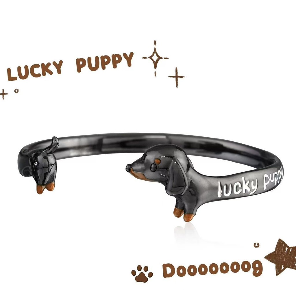 So Long A Dog Original May Mắn Dachshund Vòng Tay Niche Thiết Kế Dễ Thương Con Chó Con Cao Cấp Nam Nữ Vòng Tay