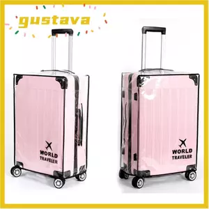 Vỏ đựng hành lý GUSTAVA, Vỏ hành lý trong suốt PVC chống thấm nước, Phụ kiện du lịch Vỏ vali bảo vệ bền chống bụi cho hành lý