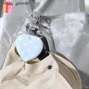 GAVESTO 1 Mũ Giá Đỡ, Túi Charm Móc Khóa Trái Tim Chấm Bi Mũ Kẹp, Di Động Đa Năng Từ Tính Mũ Giữ Kẹp Ngoài Trời