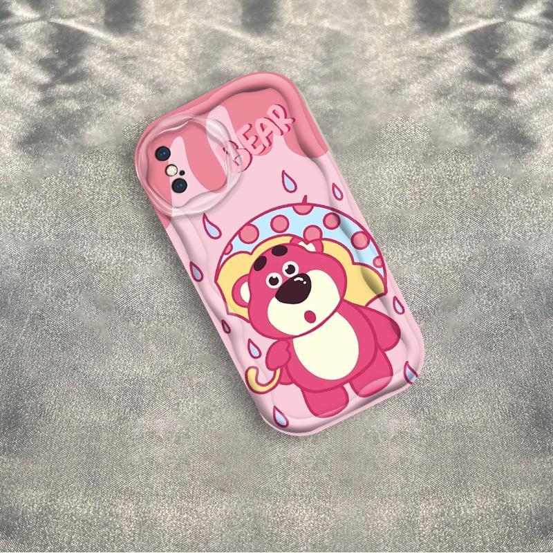 Vỏ Silicon Hoạt Hình Cho iPhone X XS XS Max XR 3D Vỏ Điện Thoại Mềm TPU Lotso Bear Kirby Ốp Lưng Chống Sốc
