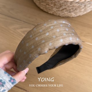 Yoing / Phong cách mới Phong cách Hàn Quốc Mũ đội đầu chấm bi tươi cao cấp phong cách Hàn Quốc