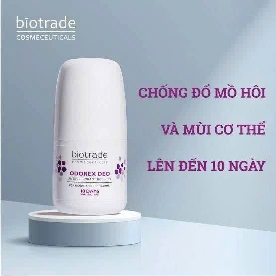 [HÀNG CÔNG TY] Lăn khử mùi Biotrade Odorex Deo | Giảm tiết mồ hôi, khử mùi cơ thể hiệu quả