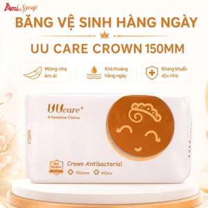 Băng Vệ Sinh Hàng Ngày UU Care Crown 150mm Siêu Mỏng, Êm Ái, Thoáng Khí Suốt Cả Ngày