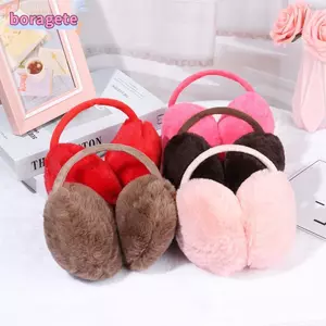 Bịt Tai BORAGETE, Bảo Vệ Tai Lông Tơ Bông Tai, Mùa Đông Ấm Áp Thường Ngày Mềm Mại Sang Trọng Làm Ấm Tai Nam Nữ
