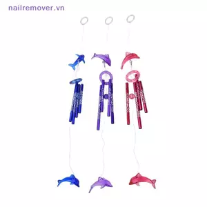 Dolphin Creative Crystal 4 Ống Kim Loại Chuông Gió Trang Trí Nhà MỚI