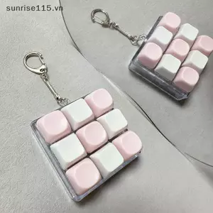 SSVN 9 Phím Bàn Phím Fidget Móc Khóa Antistress Nút Bàn Phím Đầu Ngón Tay Nắp Chìa Khóa Mặt Dây Chuyền Đồ Chơi Giảm Căng Thẳng Cho Trẻ Em Người Lớn Quà Tặng.