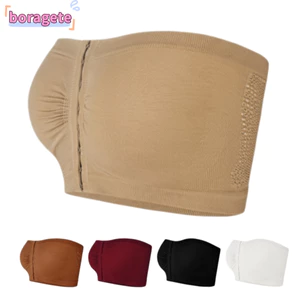 Áo ngực quây BORAGETE, Áo ngực Bandeau cỡ lớn S / M / L / XL / XXL, Phong cách Châu Âu Plus Size Ống đóng cửa phía trước liền mạch Top Sporty