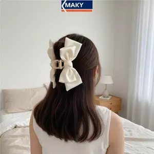 MAKY Kẹp Tóc Nơ Lớn Thời Trang Dễ Thương Cao Cấp Phụ Kiện Tóc Cho Nữ Lễ Tốt Nghiệp Chụp Ảnh Sử Dụng VN