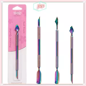 JRP 1 Máy Tính Hai Đầu Thép Không Gỉ Cuticle Pusher Móng Tay Làm Móng Tay Tẩy Móng Tay Sti Dụng Cụ Cho Móng Tay Nghệ Thuật JRP