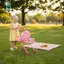 Gamchiano Đồ Chơi Búp Bê Pram Mịn Cán Bánh Xe Gấp Đồ Chơi Pram Tay Cầm Công Thái Học Cho Trẻ Em 3-6