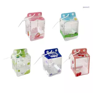 SUIT Fun Milk Cartoon Shaped Túi PVC trong suốt Túi lưu trữ chống nước và thiết thực