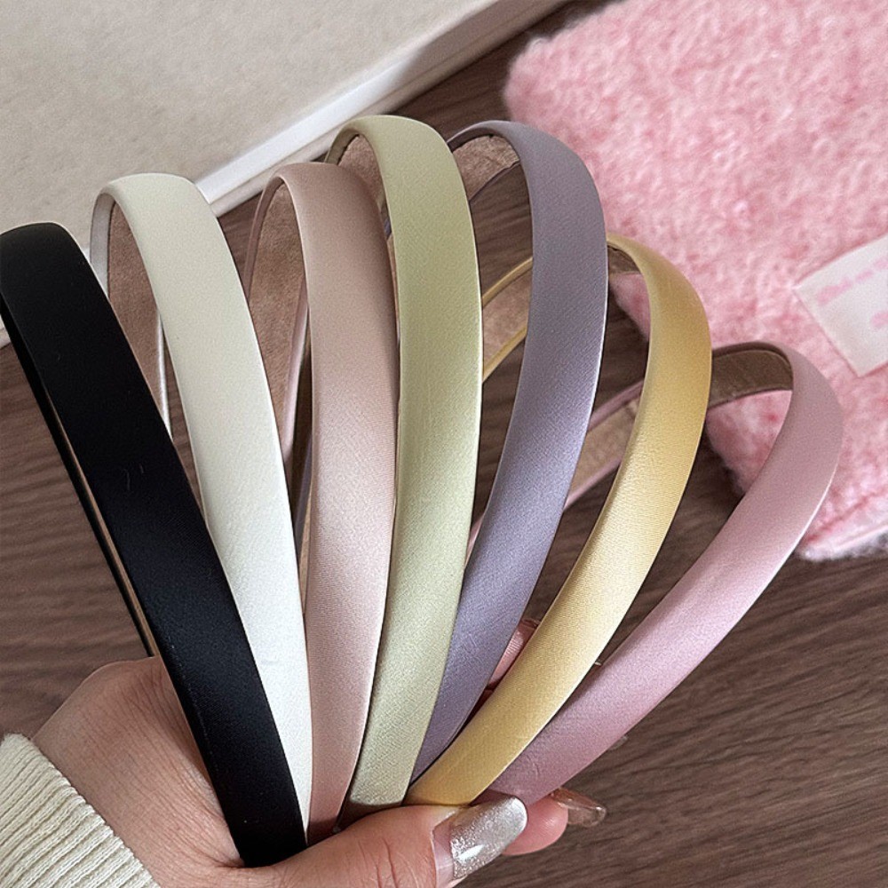 Hululu / Phiên Bản Hàn Quốc Satin Mỏng Băng Đô Nữ Phù Hợp Với Đi Chơi Retro Pháp Kẹp Tóc Hươu Nhung Chống Trơn Trượt Phong Cách Hồng Kông Mũ