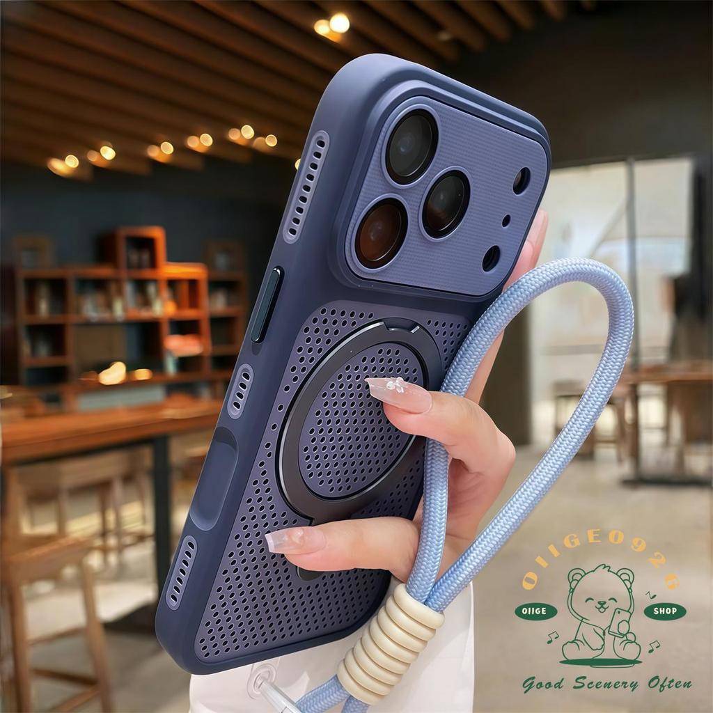 Dây buộc túi khí cảm giác da tản nhiệt khung từ tính Vỏ điện thoại iphone17 Pro Max 16 15 14 13 12 vỏ cho vỏ iPhone Vỏ mềm silicon TPU chống sốc