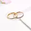< Honeyba > Nhẫn kim cương dát đẹp đơn giản thời trang Nhẫn đeo tay sáng bóng bằng thép không gỉ dành cho nam giới nhẹ nhàng sang trọng Nhẫn đôi đẹp